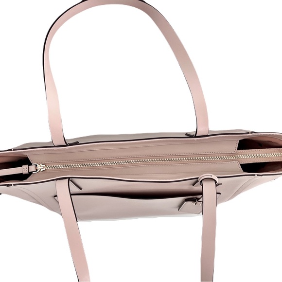 NWOT Kate Spade Greyish Pink Blush Nude ‘Lalena’ Large Pocket Leather Tote Bag - Picture 6 of 9